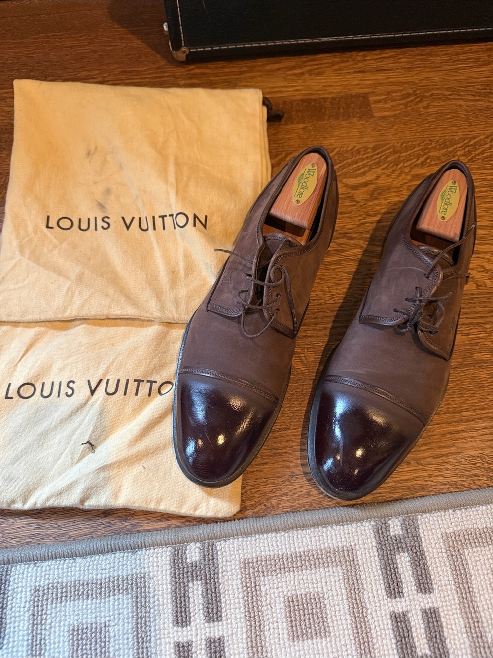 Louis Vuitton Men’s Two-Tone Brown Cap-Toe Oxfords